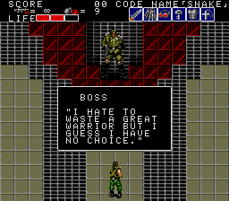 Despite this line of dialogue, he really puts all he's got into the next fight.