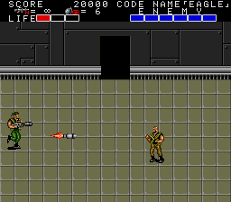 Now watch carefully as EAGLE attempts to stop this bazooka shot with his knife alone.