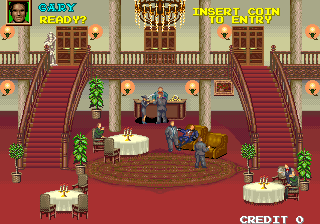 BONUS: If you're quick, you can shoot some of the scarpering enemies for extra points.