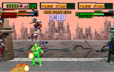 'Yeah, you're next, punk! Arcade games are outlawed in Mega-City One!'