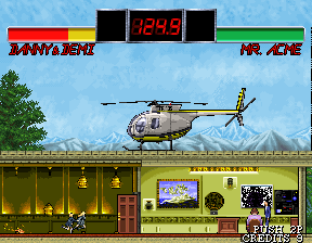 Someone in the Namco office blatantly had a hard-on for some chopper action.