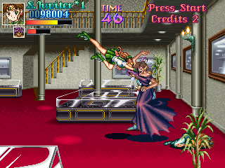 Jupiter grabs the cur by the throat and screams 'BACK TO WHENCE YOU CAME, DEMON!'