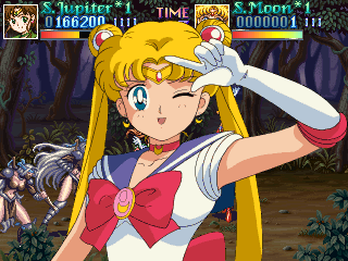And with one quick wink, all of Sailor Moon's enemies were dispatched