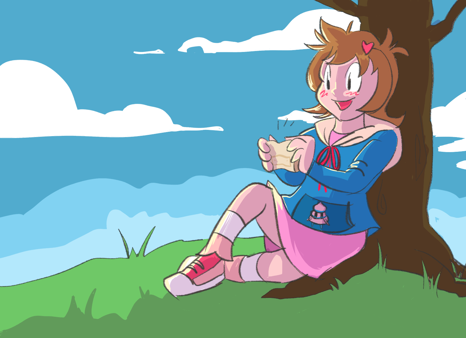 Thank you so much for this, friend! I love the pose here. That streamer's just taking a moment to take it easy, bless.